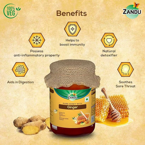 Zandu Pure Honey with Ginger
